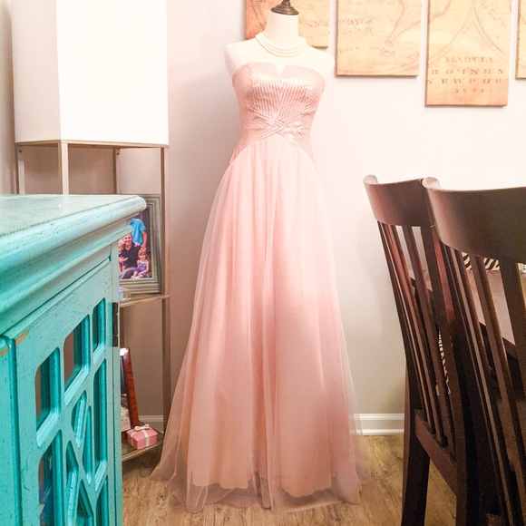 Make OFFER! Pastel Pink Sequined Formal Gown | A-Line Dress - Picture 8 of 11